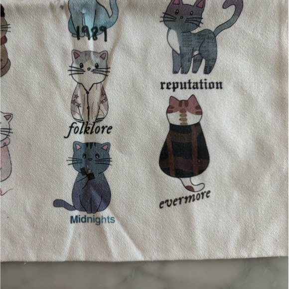 Taylor Swift Custom Tote Bag - Karma is a Cat with all 12 albums (14x15’)/ - Picture 5 of 9